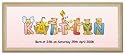 Personalised Childrens Teddy Captials Name Frame