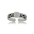 Adjustable Ladies Toe Ring w/ Swirl Accent in Polished Sterling Silver Adjustable Ladies Toe Ring w/ Swirl Accent in Polished Sterling Silver