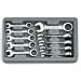 GearWrench 9520 10 Piece Metric Stubby Combination Ratcheting Wrench Set