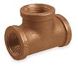 Industrial Grade 1VEZ5 Tee, Red Brass, 3/4 In, 150 PSI, Class 125