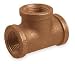 Industrial Grade 1VEZ5 Tee, Red Brass, 3/4 In, 150 PSI, Class 125