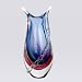 Hand Blown Multicolor Sommerso Art Glass Teardrop Vase 11 tall