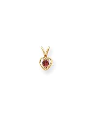 14k 3mm Aztec Topaz Heart Necklace