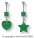 GREEN AVENTURINE HEART OR STAR BELLY RING BNAGASTR- STAR