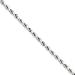 14k White Gold 2mm Diamond-Cut Rope Chain Necklace - 22 Inch