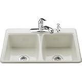 Kohler Deerfield Self rimming Kitchen Sink Black 'n Tan K 5815 3 KA