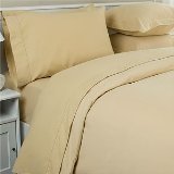 1000 Thread Count QUEEN Size 4pc Egyptian Bed Sheet Set, Deep Pocket, CAMEL