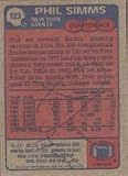 Phil Simms, New York Giants Autographed Card