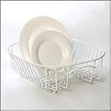 White Plastic Coated Oval Sink Plate Sink Basket