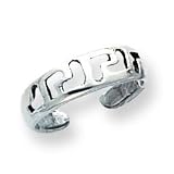 Sterling Silver Antiqued Toe Ring