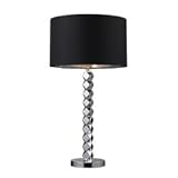 Kennett Table Lamp in Chrome with Black Shade