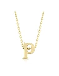 Golden Initial P Pendant Necklace