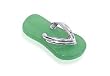 Green Jade Sterling Silver Strap FlipFlop 20 MM X 8 MM Pendant Charm
