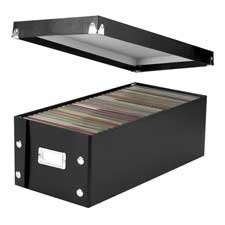 Snap-N-Store SNS01524 DVD Storage Boxes Holds up to 26 DVDs Glossy Black with Chrome Accents.