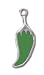 Solid Sterling Silver Green Chile Charm