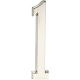 The Hillman Group 843281 4-Inch Die Cast Adhesive House Address Plaque, Brushed Nickel