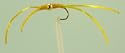 Three Flexi bloodworms Yellow Size 12 Trout Flies