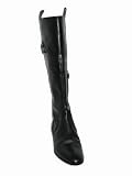 JIL SANDER Leather Boot w/ Side Buckle in Black