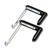 Quartet 7502 Adjustable aluminum hangers for panels 1-1/2-3 thick, black, 2/set
