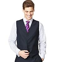 Sartorial Pure Wool 5 Button Striped Waistcoat