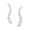 14k White Gold & Diamond Journey Post Earrings (1.00ctw)