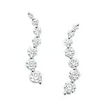 14k White Gold & Diamond Journey Post Earrings (1.00ctw)