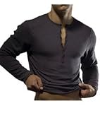 C-IN2 Men's Vice Versa Plated Two Color 1x1 Rib Long Sleeve Henley