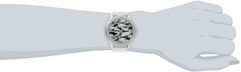 Golden Classic Women's 2220_camowhite "Glam Jelly" Oversized Rhinestone Camouflage Silicone Watch