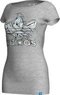 Adidas Damen T-Shirt Birds Trefoil, medium grey heather, 40, O59280 Preisvergleich