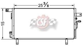 CSF 01-03 Infiniti QX4/01-04 Nissan Pathfinder Condenser ALUM PARALLEL FLOW/ALUM DUAL FLOW 10353