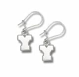 Brigham Young (BYU) Cougars 3/8 Block Y Dangle Earrings - Sterling Silver Jewelry
