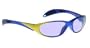 ACE (DIDYMIUM) GLASS WORKING SPECTACLES IN BLUE/YELLOW PLASTIC FRAME OFFERING COMFORT AND PROTECTION IN THIS UNIQUE WRAP AROUND STYLE FRAME