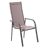 Produkt-Bild: greemotion 427630 Stapelsessel Faro, Alu, hoch, promo/grau - bordo/t