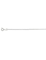 14k Solid White Gold Diamond Cut Cable Link Chain Necklace 1.1mm 18"