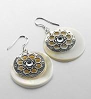 Per Una Floral Charm Shell Earrings