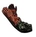 Sandy Finish, Glove Sleeve Combo, Red Glove, Green Vinyl Attached Sleeve Extension with Elastic Closure, 24 in Length, Men's [PRICE is per DOZEN]