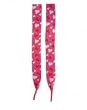 Outer Rebel Fashion Shoelaces- Pink with Red & White Hearts