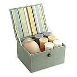 BOX SET CONTAINS ONE CLARY SAGE and NECTARINE MEDIUM FROSTED VASE and SIX VOTIVES FEATURING VETIVER CHAMOMILE and CLARAY... by Home