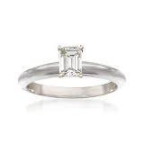 .60ct Diamond Solitaire Engagement Ring In 14kt White Gold. Size 5.75