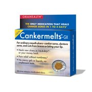 Click here to buy Cankermelts GX - Healing Canker Sores in 1 to 4 Days, 18 counts, (OraHealth) by OraHealth.