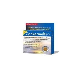 Cankermelts GX - Healing Canker Sores in 1 to 4 Days, 18 counts,(OraHealth) by OraHealth