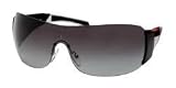 PRADA SPS 07H SPS07H 7RI-3M1 GUNMETAL PLASTIC GRAY GRADIENT LENS SHIELD SUNGLASSES SHADES