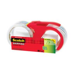 Scotch® Sure Start Shipping Tape, 1 7/8 x 38.2 Yd., Clear, 1 count+1 refill = 2 tapes