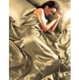 Matching Bedrooms Luxury Satin Mink Double Bedding Set Includes Duvet Cover, Fitted Sheet and 4 Pillowcases
