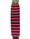 Outer Rebel Fashion Legwarmers- Black & Pink Stripe