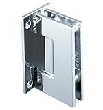 CRL Junior Geneva 037 Series Chrome Wall Mount Full Back Plate Hinge