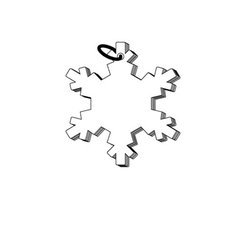 Acrylic Mini Keychain Album, Snowflake 6-Page, 1-Ring