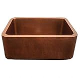 Copper Kitchen Sink - 25 x 19, Front Apron, Undermount - Copperhaus by Whitehaus Collection