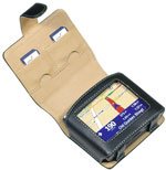 Tomtom ONE V2 Custom Black Leather Case for Walking (VIVO BRANDED)