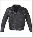 Men's Vented Textile/Leather Motorcycle Jacket with Z/O liner MJ454